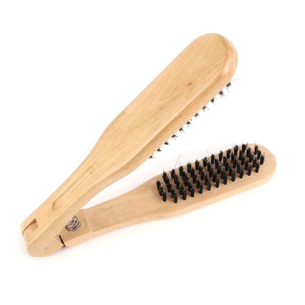 Hair Straightener Wooden Brush