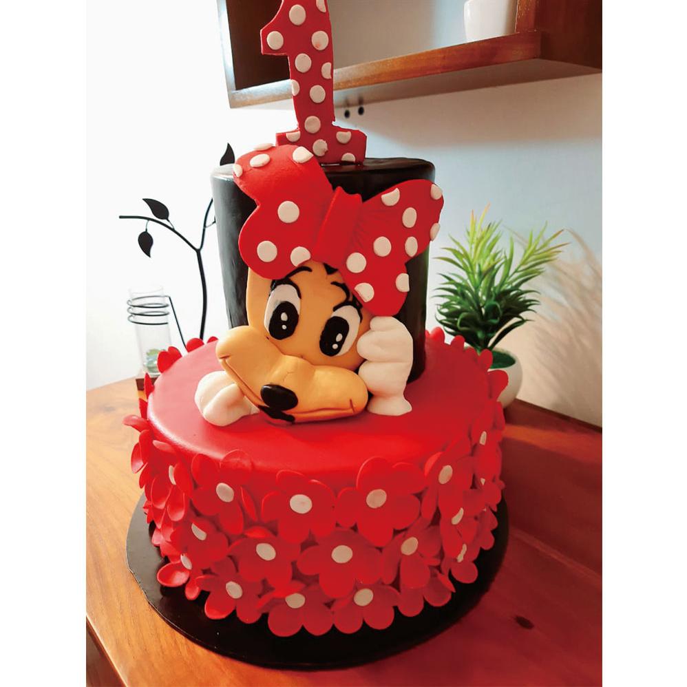 2 Tier Minnie Mouse Themed Bir