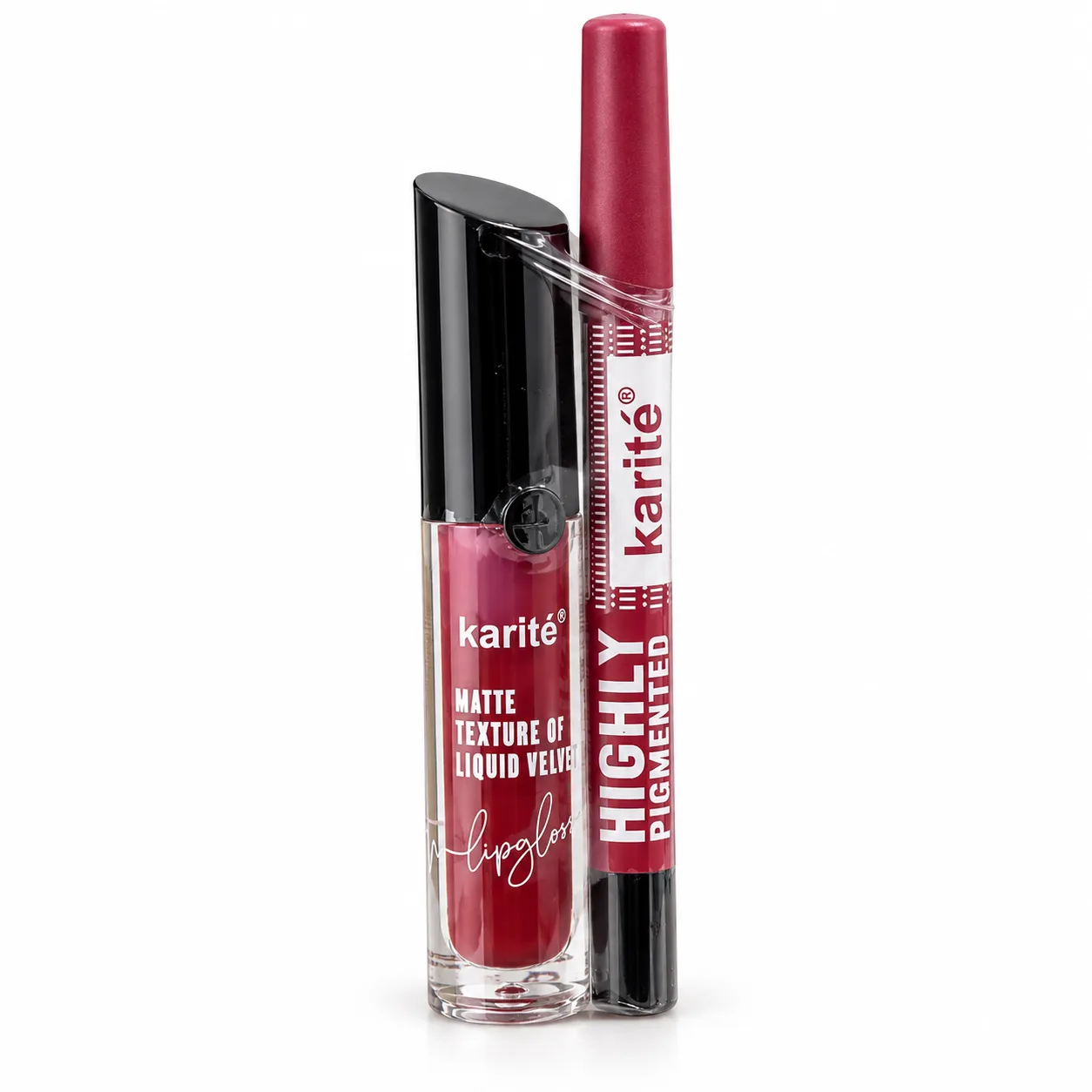 Karité Matte Liquid Velvet Lip Gloss + Highly Pigmented Lip Pencil Set