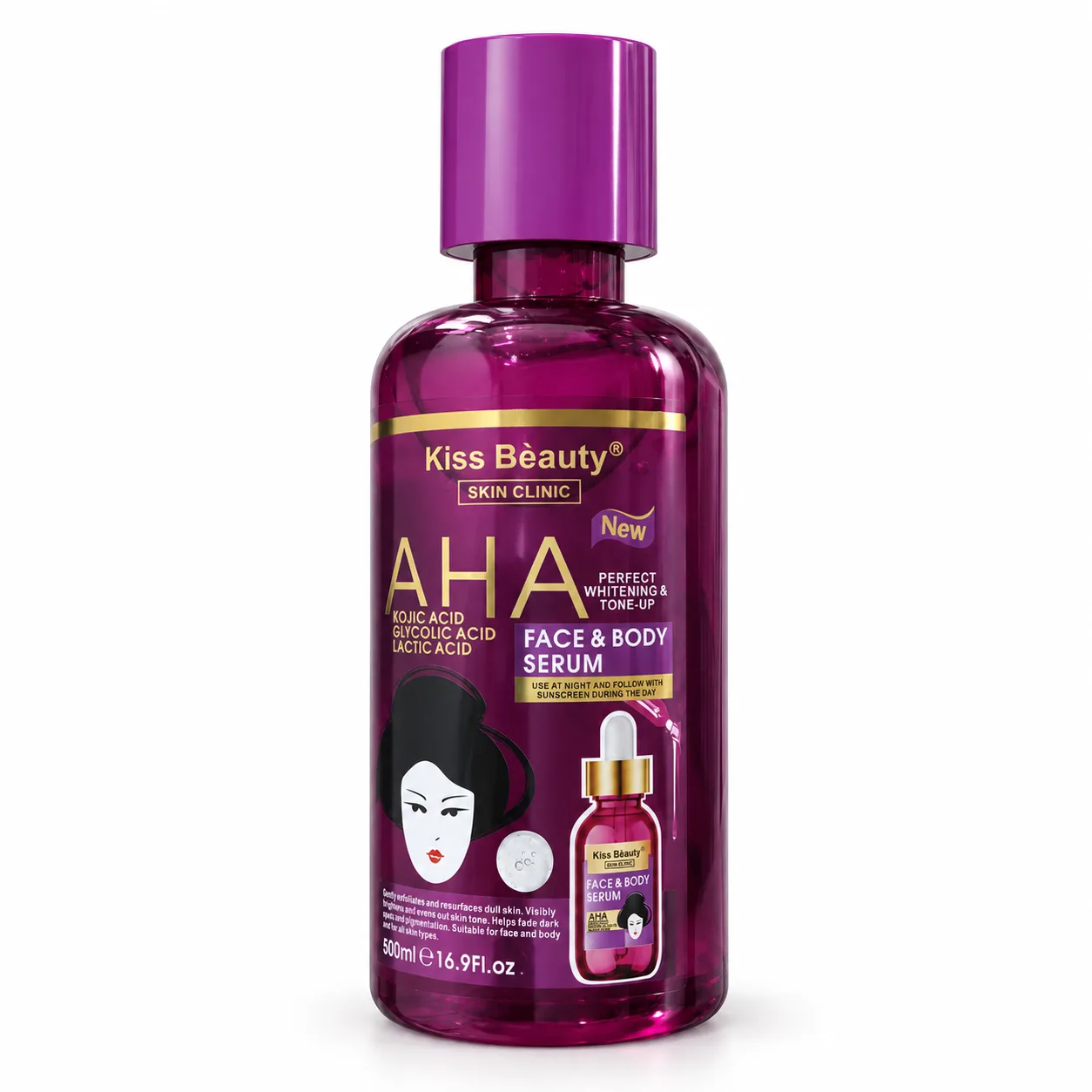 Kiss Beauty Skin Clinic AHA Face & Body Serum 500ml