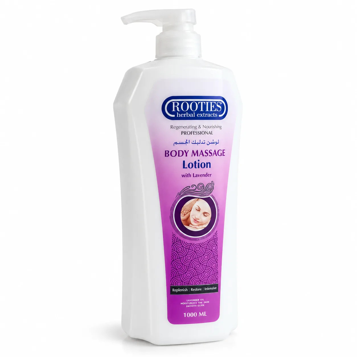 Rooties Herbal Extracts Professional Body Massage Lotion with Lavender 1000ml