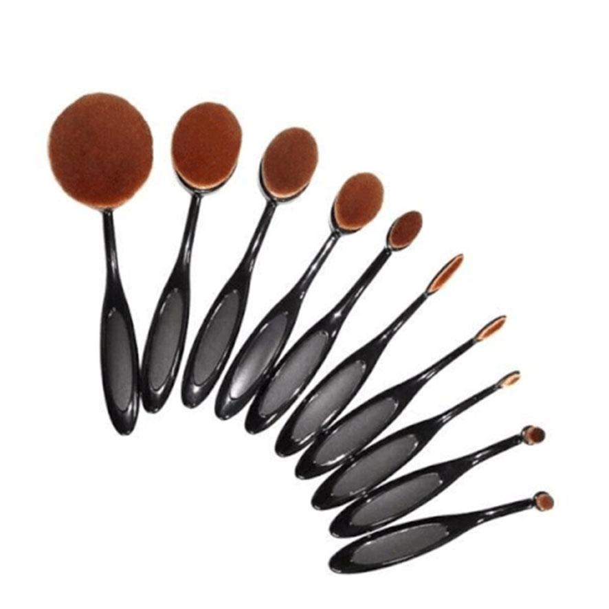 Oval Makeup Brush Set 10pc