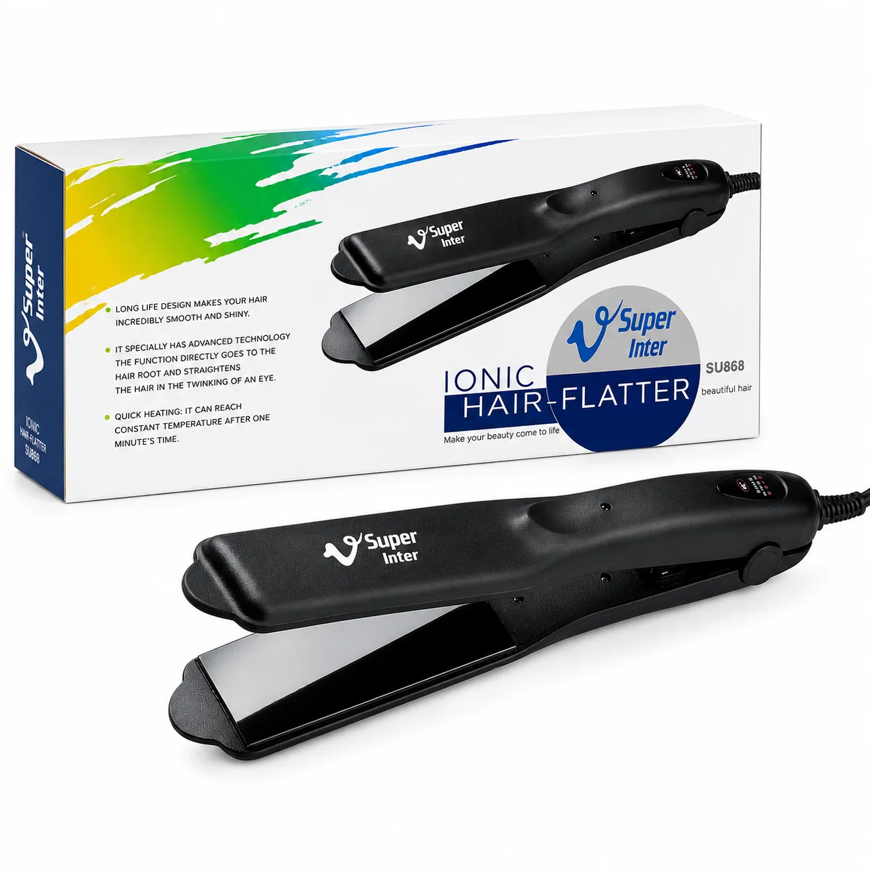 V Super Inter Ionic Hair Flatter SU868