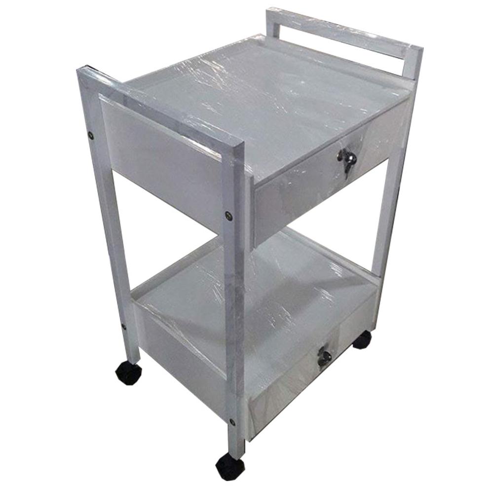ICON White Wooden Trolley