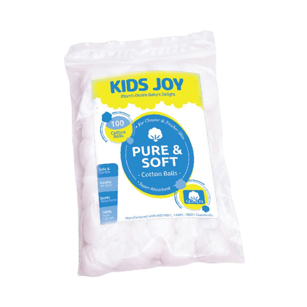 Kids Joy Pure & Soft Cotton Balls 100pcs